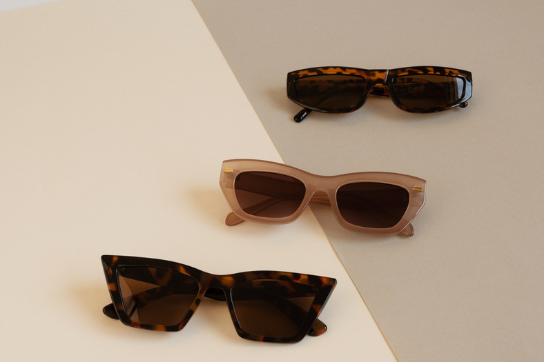 Brown Sunglasses on Brown Background